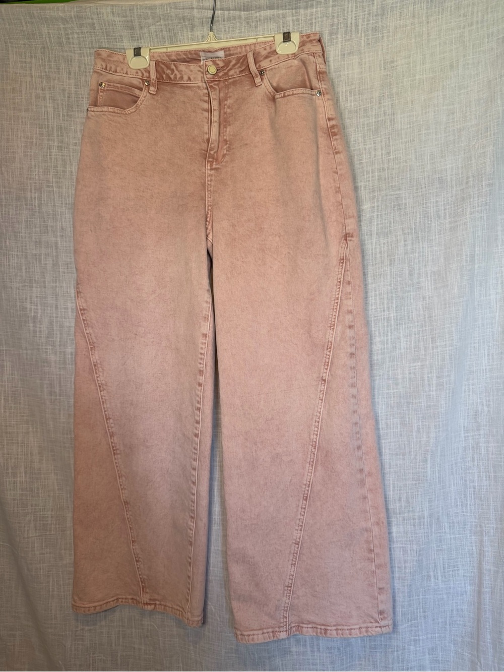 Barbiecore Coquette Avec Les Filles Strawberry Pink Wide-Leg Jeans 30 - Picture 9 of 10
